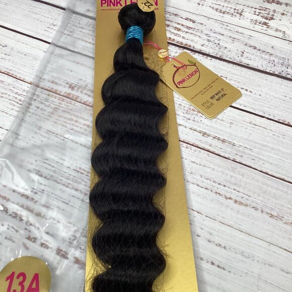 22” Deep Wave Brazilian Human Hair Natural (dark) Extensions - Picture 2 of 4